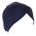 thumbnail image 1 of Baberdicy Head Wraps for Women's Hair Cancer Head Hat Cap Ethnic Bohemian Floral Hair Cover Wrap Turban Headwear Turban Cap Pleated Hat Headwraps Navy, 1 of 4