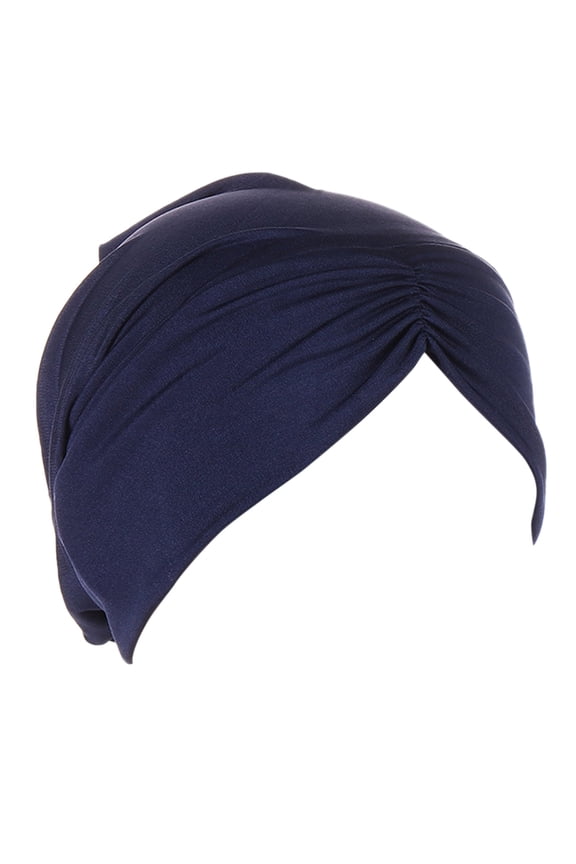 Head Wraps for Women's Hair Cancer Head Hat Cap Ethnic Bohemian Floral Hair Cover Wrap Turban Headwear Turban Cap Pleated Hat Headwraps Navy