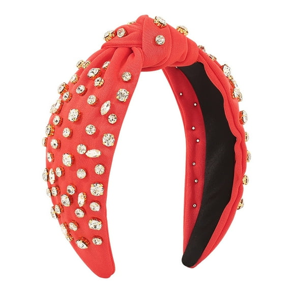 Baberdicy Head Wraps for Women's Hair Fashion Headbands for Women Girls Headbands Vintage Headband Wide Top Knot Rhinestone Hair Hoops for Casual Wedding Headwraps