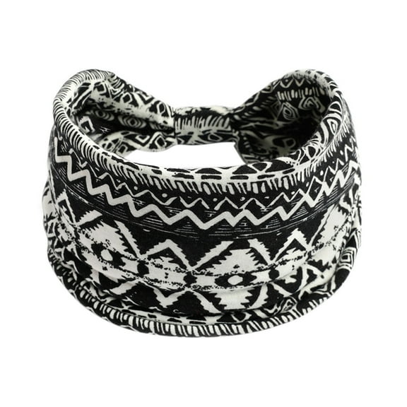 Baberdicy Head Wraps for Women's Hair Headband Yoga Exercise Headband Ladies Headband Hair Wide Wicking Knotted Elastic Running Non Slip Headband Sports Headband Hijab Elastic Heardband Headwraps