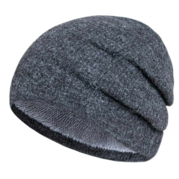 Baberdicy Head Wraps for Women's Hair Men's and Women's Knitted Hats Autumn and Winter Outdoor Solid Color Windproof Warm Pullover Hat Cold Hat Headwraps Dark Gray