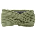 thumbnail image 1 of Baberdicy Head Wraps for Women's Hair Women Casual Solid Outdoor Splice Crochet Knit Holey Headband Headwraps Army Green, 1 of 4
