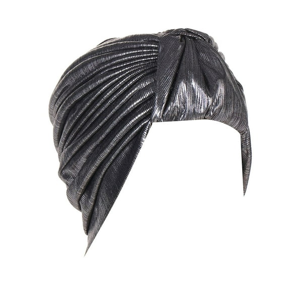 Baberdicy Head Wraps for Women's Hair Womens Fashion Elastic Solid Color Comfortable Cap Beaded Soft Large Cap for Women Headwraps Silver