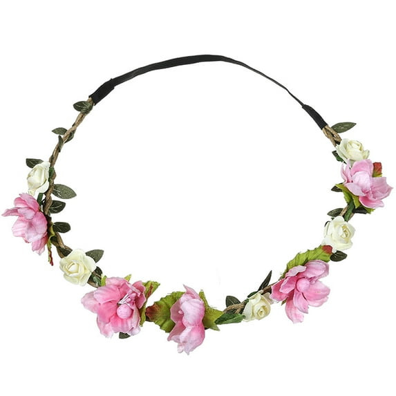 Baberdicy Headband Ladies Band Flower Hair Head Festival Party Floral Garland Wedding Beach Boho Headband