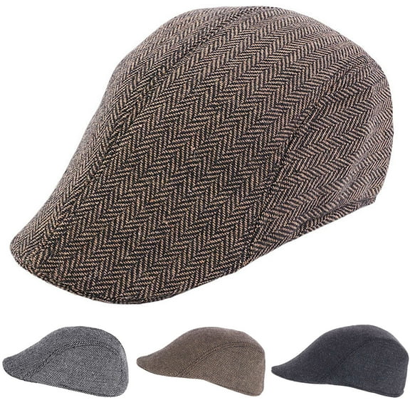 Baberdicy Herringbone Wool Beret, Autumn Winter Peak Cap,C Fits All – Gift Ready