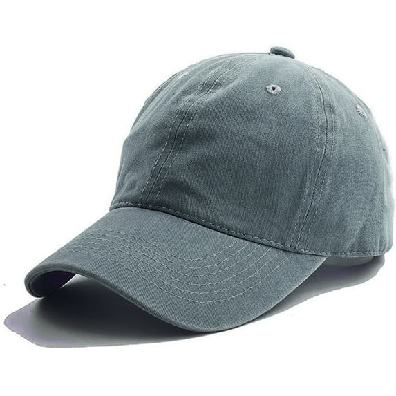 Baberdicy Kids' Adjustable Cap - Solid Color Sun Hat - Unisex Outdoor Protection - Mesh Back - Lightweight - Unisex Children Casual Solid Baseball Hat Adjustable Washed Grey,One Size