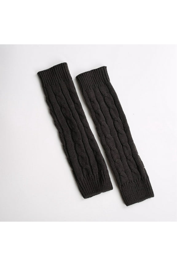 Knit Leg Warmers - Fleece-Lined Winter Pile - Unisex Thermal Sock Accessories - Yoga/Dance - Stretchy Comfort Fit Dark Gray,One Size