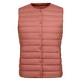 thumbnail image 1 of Baberdicy Lady Cotton Women's Collarless Down Wear Vest V Neck Light Light Down Jacket Warm Coat Plus Size Vest Puffer Vest Red 1, 1 of 6