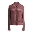 thumbnail image 1 of Baberdicy Lady Jacket Women's Soft Coat Gloss Coat Warm Work Jacket Short Top Jacket Zip Casual Jacket Pink, 1 of 6