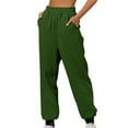 thumbnail image 1 of Baberdicy Lady Long Pants Women's Thin High Waisted Loose Sweatpants Comfortable High Waisted Jogging Pants with Pockets Casual Sweatpants Sweatpants Women Green S-3Xl, 1 of 6