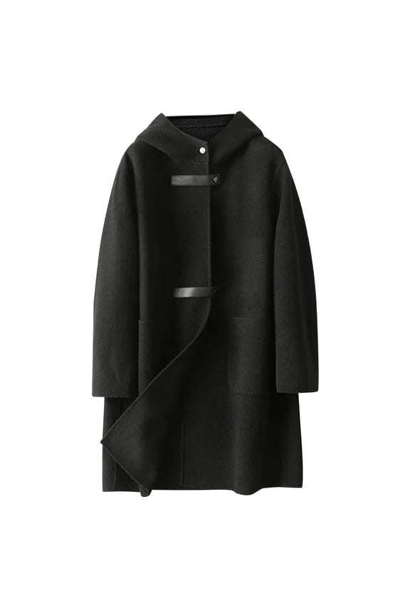Lady Trench Coat Women Lapel Long Trench Womens Jacket Autumn Coats Slim Jacket Long Outwear Womens Trenchcoat Women's Black