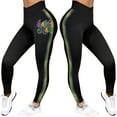 thumbnail image 1 of Baberdicy Leggings for Women, Women's Mardi Leggings Letter Printed Fancy Slim Fit Workout Yoga Pants Legging Pants, 1 of 5