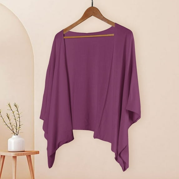 Baberdicy Linen Blend Open Front Cardigan, Casual Summer Cover Up, Bohemian Style Kimono, Ideal for Women Beach, Summer Evenings, Layering Over Tanks, Resort Wear Brick Red