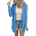 thumbnail image 1 of Baberdicy Long Cardigans for Women, Womens Open Front Lightweight Long Cardigan Button Down Loose Solid Outerwear Cardigan Sweaters for Women Sky Blue 2Xl, 1 of 8