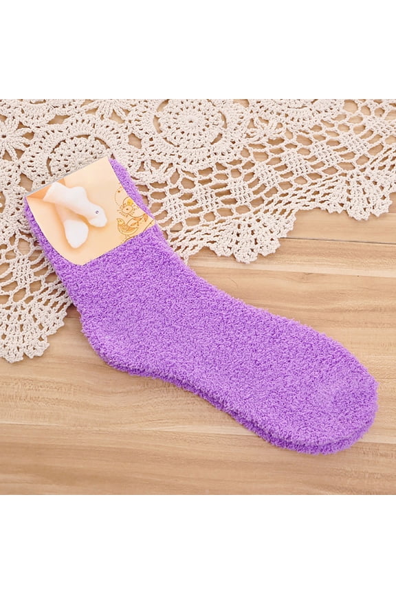 Low Cut Socks Pack, Ankle Socks Set 3-Pack Fuzzy Slipper Socks – Soft Winter House Socks for Women, Socks One Size