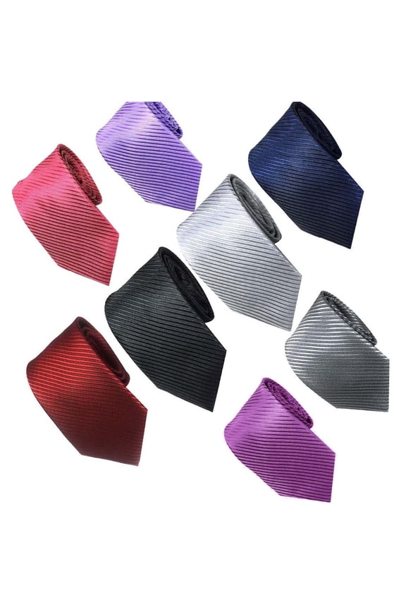 Men's Classic Necktie, Business Tie for Wedding, Interview, Formal Office Attire, Gift for Him Pink Universal Fit