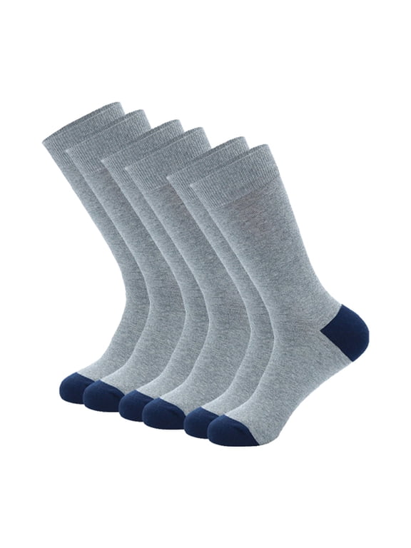 Men's Socks 3-Pack - Dri-Tech Crew Length - Breathable Casual Athletic - Moisture Wicking - Multi-Pack Deal - 3 Pairs of Men's Casual Dri Tech Control Crew Socks Grey,One Size