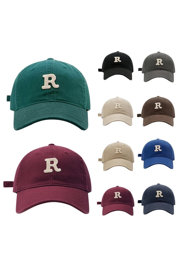 Men's Soft Top Baseball Cap, Big Head Adjustable Snapback Hat, Solid Color Red Universal Fit