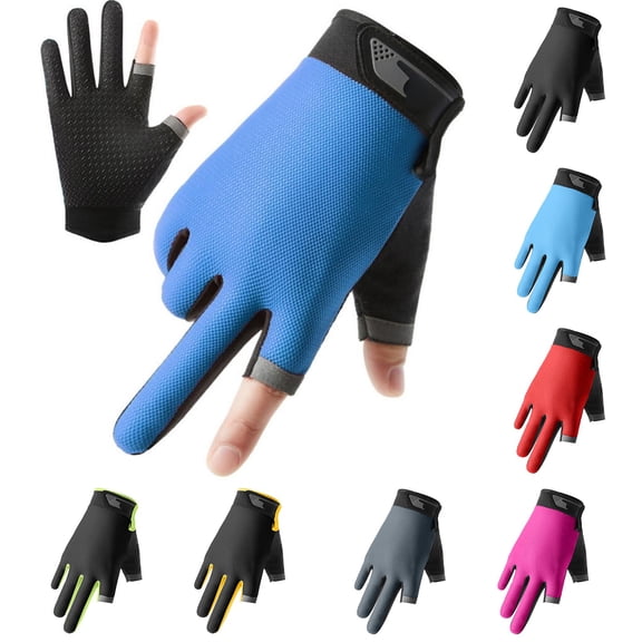 Baberdicy Men's Touchscreen Fishing Gloves, Breathable Quick-Dry Sun Protection Gloves with Half-Finger Design for Cycling, Hiking, Boating,Hot Pink Fits All – Gift Ready