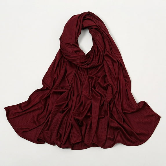 Baberdicy Muslim Dress Big Deal Women Casual Fashion Simple Solid Color Multicolor Knit Rib Muslim Hijab Clearance!