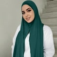 thumbnail image 1 of Baberdicy Muslim Head Scarf - Solid Color Cotton - Easy Wrap Design - Modest Fashion - Lightweight Comfort - Muslim Head Scarf Solid Color Long Scarf Wrap Scarves U,One Size, 1 of 4