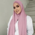 thumbnail image 1 of Baberdicy Muslim Head Scarf - Solid Color Cotton - Easy Wrap Design - Modest Fashion - Lightweight Comfort - Muslim Head Scarf Solid Color Long Scarf Wrap Scarves R,One Size, 1 of 4