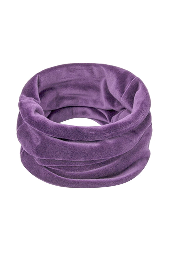 Neck Warmer, Winter Ski Neck Gaiter, Gold Velvet Windproof Face Cover, Thickened Tube Scarf for Men Women, Riding, Outdoor, Full Protection, Balaclava Alternative ( Purple)