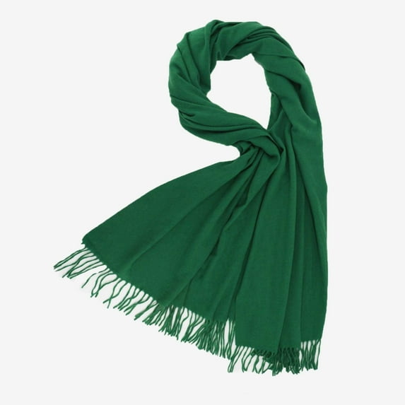 Baberdicy Pashmina Shawl - Lightweight Wool Blend - Fringe Detail Wrap - Women's Fashion Scarf - All-Season Warmth - Wraps&Wool Lightweight Wool Scarf for Women Soft Feel Mint Green,One Size