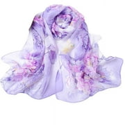 Baberdicy Pp Shawl Wrap Chiffon Lady Fashion Long Women's Scarf Scarves Scarf Purple