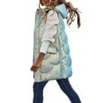thumbnail image 1 of Baberdicy Puffer Vest Womens Long Version Vest Quilted Faux Down Filled Hooded Vest Suitable for Autumn and Winter Vests for Women 2024 Green L, 1 of 9