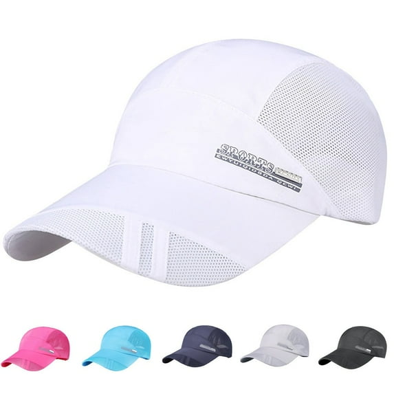 Baberdicy Quick-Dry Mesh Baseball Cap – Upf 50+ Sun Protection, Adjustable Snapback, Air Holes Ventilation | Running, Fishing, Hiking | Optical White, One Size,Charcoal Fits All – Gift Ready