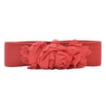 thumbnail image 1 of Baberdicy Rd Chiffon Roses Elastic Waistband Belt Red, 1 of 1