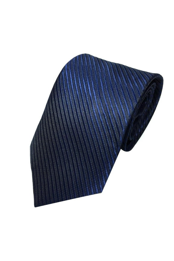 Men Silk Tie, Men's Necktie, Striped Classic Woven Wedding Tie for Formal Business Attire, Hand-Tied Dress Tie in Solid Colors And Patterns Navy