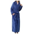 thumbnail image 1 of Baberdicy Robes for Women, Women's Robe Bathrobe Solid Coat Sleeved Long Clothes Winter Lengthened Splicing Home Color Robe, 1 of 8