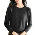 thumbnail image 1 of Baberdicy Round Neck Top, Casual Blouse Women's Knit Sweater – Crew Neck Pullover for Fall & Winter, Women's Top Xl, 1 of 4