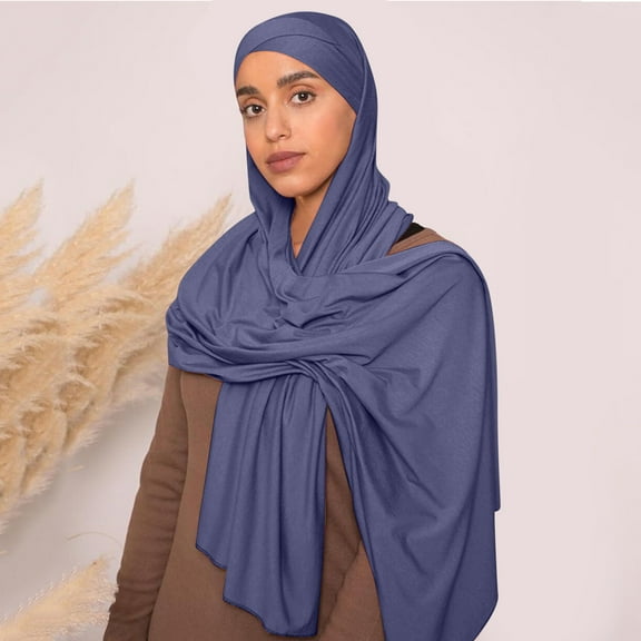 Baberdicy Scarf Big Deal Muslim Head Scarf Solid Color Long Scarf Wrap Scarves Cotton Scarf for Women Fashion Clearance!