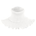 thumbnail image 1 of Baberdicy Scarf Collar Warm Ladies Turtleneck Artificial Turtleneck Turtleneck Detachable Knit Scarf Scarf for Women White, 1 of 2