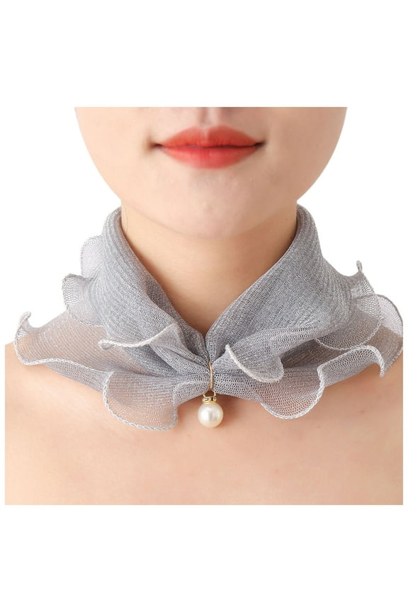 Scarf Neck Sun Women's Proof Spring Scarf Summer Thin Headband Scarf Scarf for Women Grey