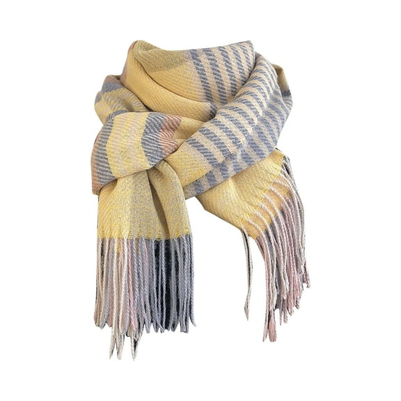 Baberdicy Scarf Women Fall Winter Scarf Classic Scarf Warm Soft Large Blanket Wrap Shawl Scarves Scarf for Women Yellow
