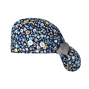 Baberdicy Scrub Cap Scrub Hat with Buttons with Sweatband Mens Bouffant and for Womens Cap Baseball Caps Hat