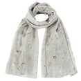 thumbnail image 1 of Baberdicy Shawls and Wraps Women Fashion Star Moon Foil Printed Scarf Wrap Silk Shawl Travel Scarves Scarf Wraps for Women Gray, 1 of 3
