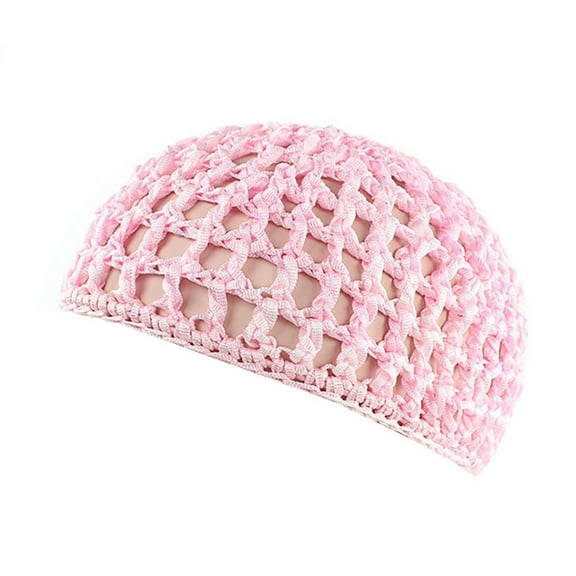 Baberdicy Silk Lined Hair Net - Wig Liner Cap with Satin Edging, Protective Sleep Bonnet, Pink One Size