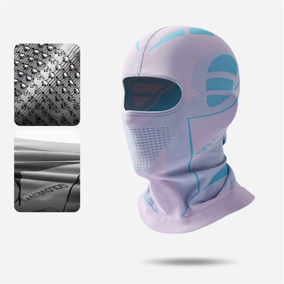 Baberdicy Ski Mask, Full Face Hood, Windproof Plush Head Cover, Motorcycle Balaclava for Men Women, Skiing, Snowboarding, Extreme Cold Protection ( Pink)