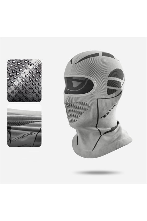 Ski Mask, Full Face Hood, Windproof Plush Head Cover, Motorcycle Balaclava for Men Women, Skiing, Snowboarding, Extreme Cold Protection ( Silver)