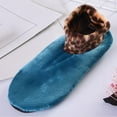 thumbnail image 1 of Baberdicy Slipper Socks Women, Women's Slipper Socks, Fashion Casual Leopard Print Soft Cozy Double Layer Thicken Plush Winter Feet Warmer, Floor Ankle Socks for Daily Home Wear Mint Green, 1 of 3