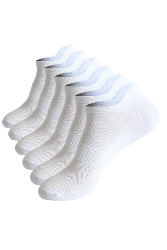 Socks 3 Pairs Of Men's Summer Sports Casual Solid Color Breathable and Sweat Absorbing Thin Socks Mens Socks White