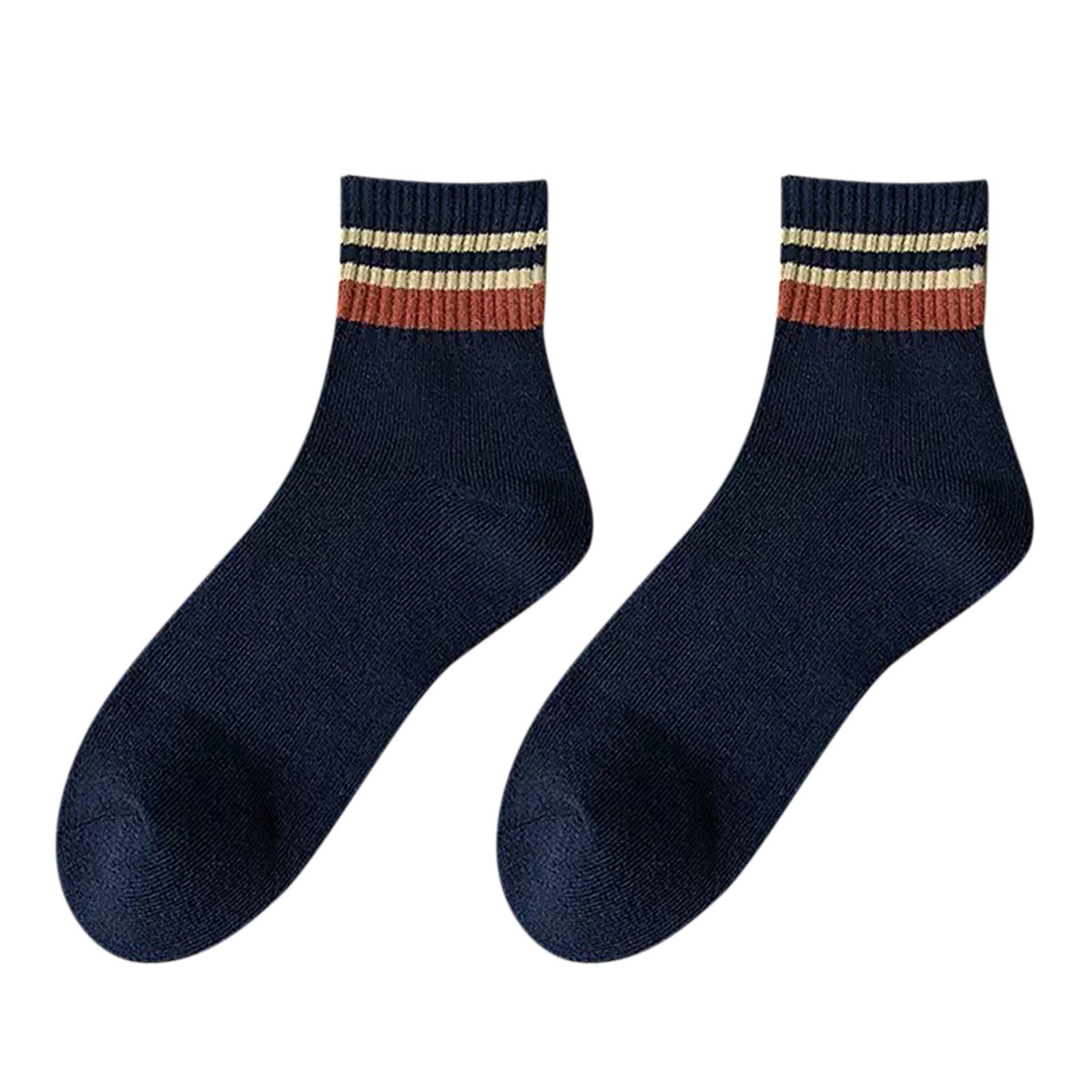 Baberdicy Socks Striped Wool Hosiery Winter Thick and Fleece