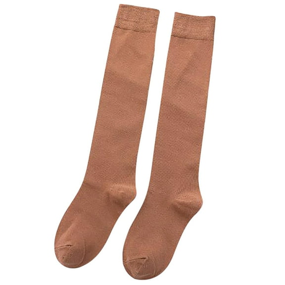 Baberdicy Socks Women Fashion Pure Color Cotton Knee Length Socks Stockings 9 Colors Socks for Women Khaki