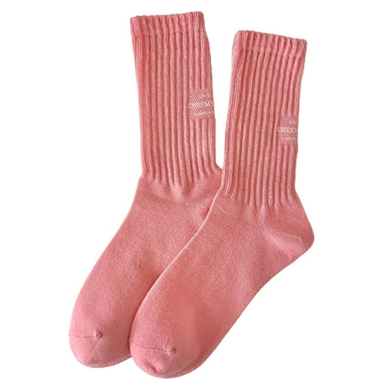 Baberdicy Socks Women Thin Cotton Socks Soft Cotton Bootie Socks Women Above Ankle Crew Socks Mens Socks Pink