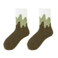 thumbnail image 1 of Baberdicy Socks Womens Fuzzy Socks Slipper Winter Fluffy Cabin Warm Soft Coral Fleece Comfy Print Mid Socks Home Socks Mens Socks, 1 of 4